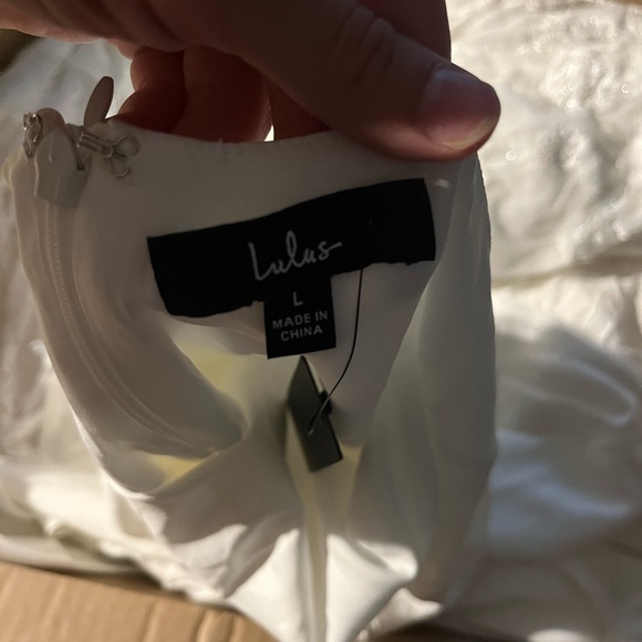 Lulus Beyond Classy White Satin Halter Midi Dress - Picture 7 of 7